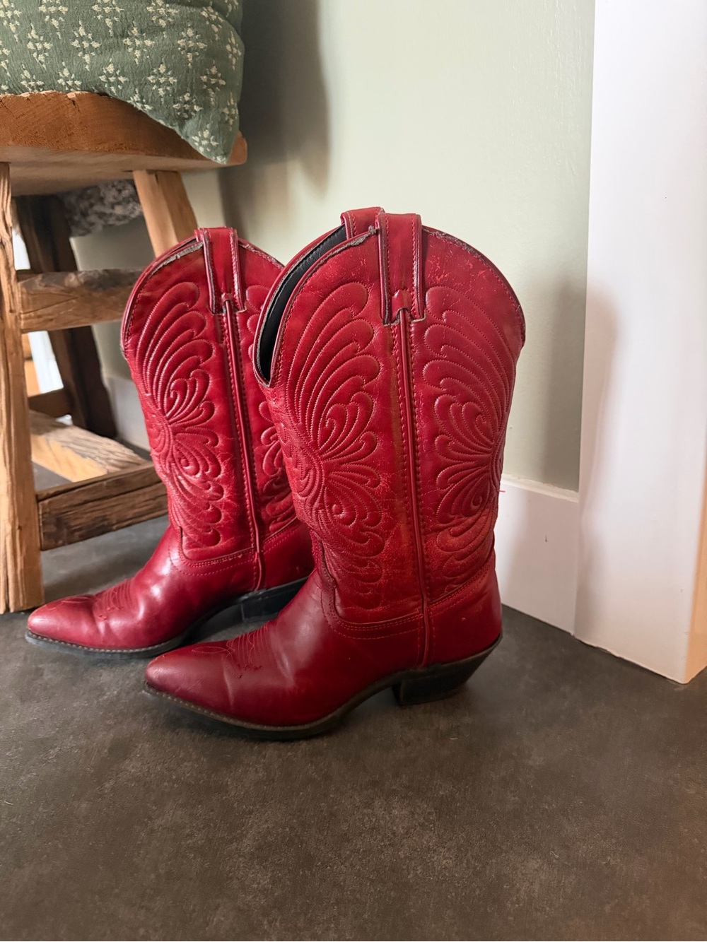 Laredo Red Women's Heeled Cowboy Boots